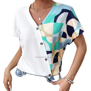 Summer Casual V-neck Women Shirts 2026