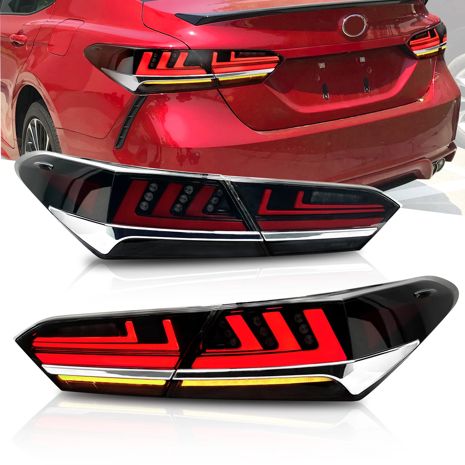 Led Tail Lights Fit For 2018-2019 For Camry Rear Lamps Assembly  W/sequential Turn Light Set Of 2 Smock Tinted For Toyota Camry - Buy Led  Tail Lights Fit For 2018-2019 For Camry,Assembly W/sequential