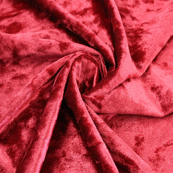 95% Polyester 5% Spandex Ice Crushed Velvet Fabric