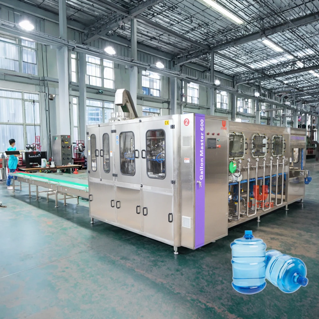 Automatic PLC Electric Large Barrel 20L Bottling Dispenser 5 Gallon Rinse Filling Machine with Bearing