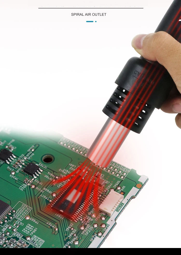 Hot Air Soldering Rework Station Desktop Heater Temperature Adjustable ...