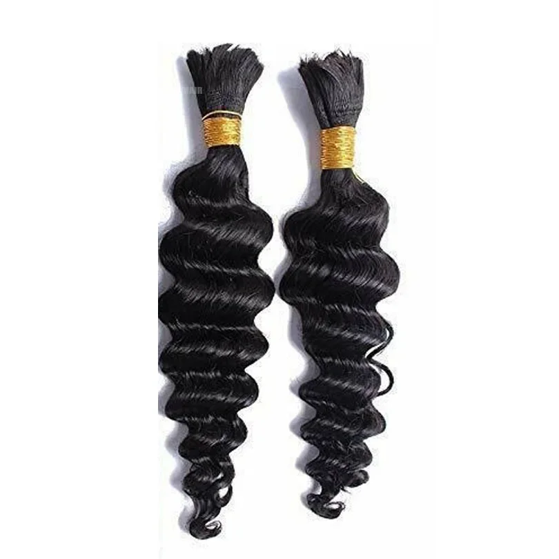 Vendita di extension per trecce e tessitura di capelli umani Remy brasiliani con onde profonde_voghion.com