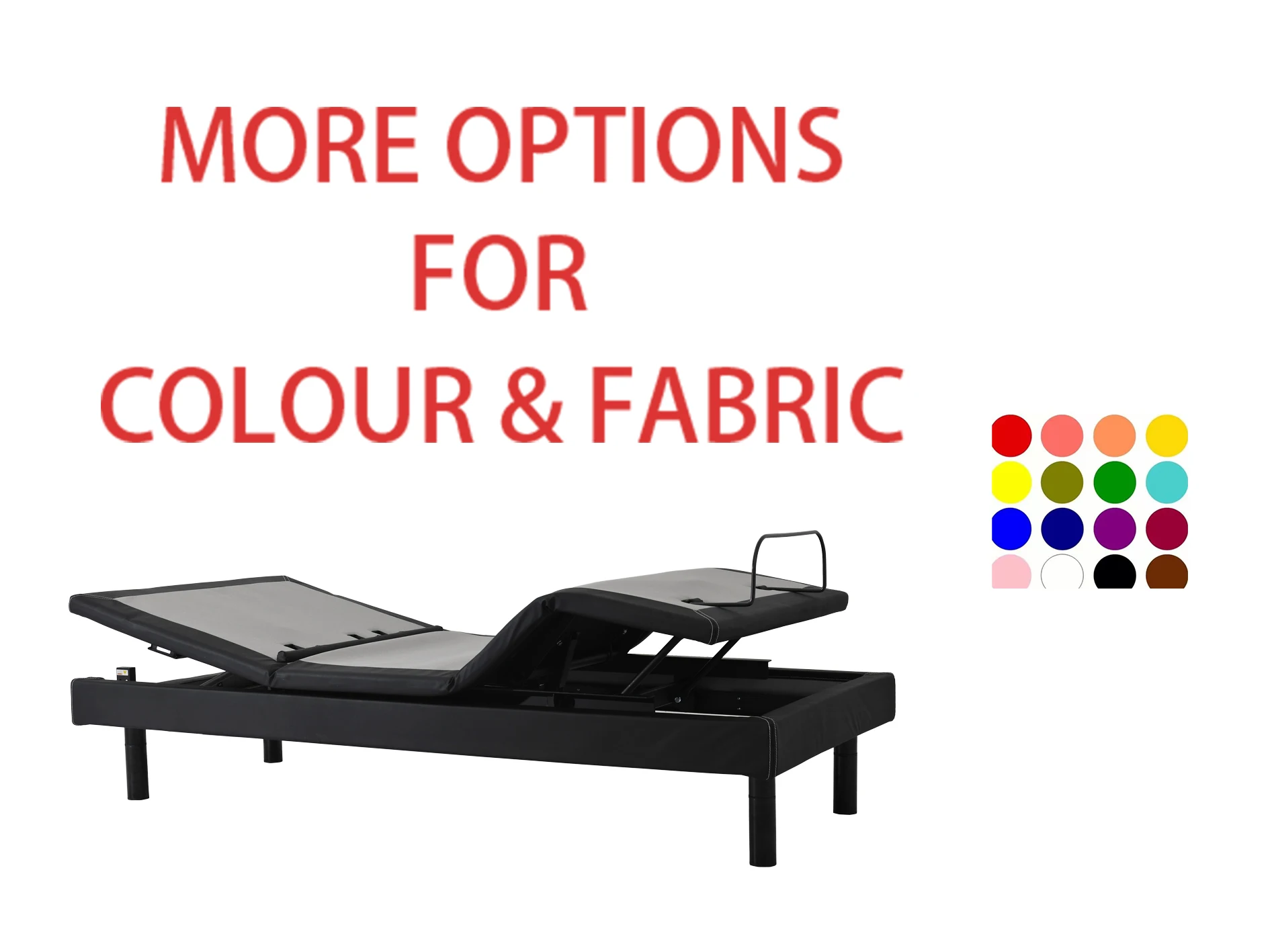 Nisco Modern Electric Adjustable Queen Size Bed Base Foldable Bedroom Furniture Living Room Made in Thailand