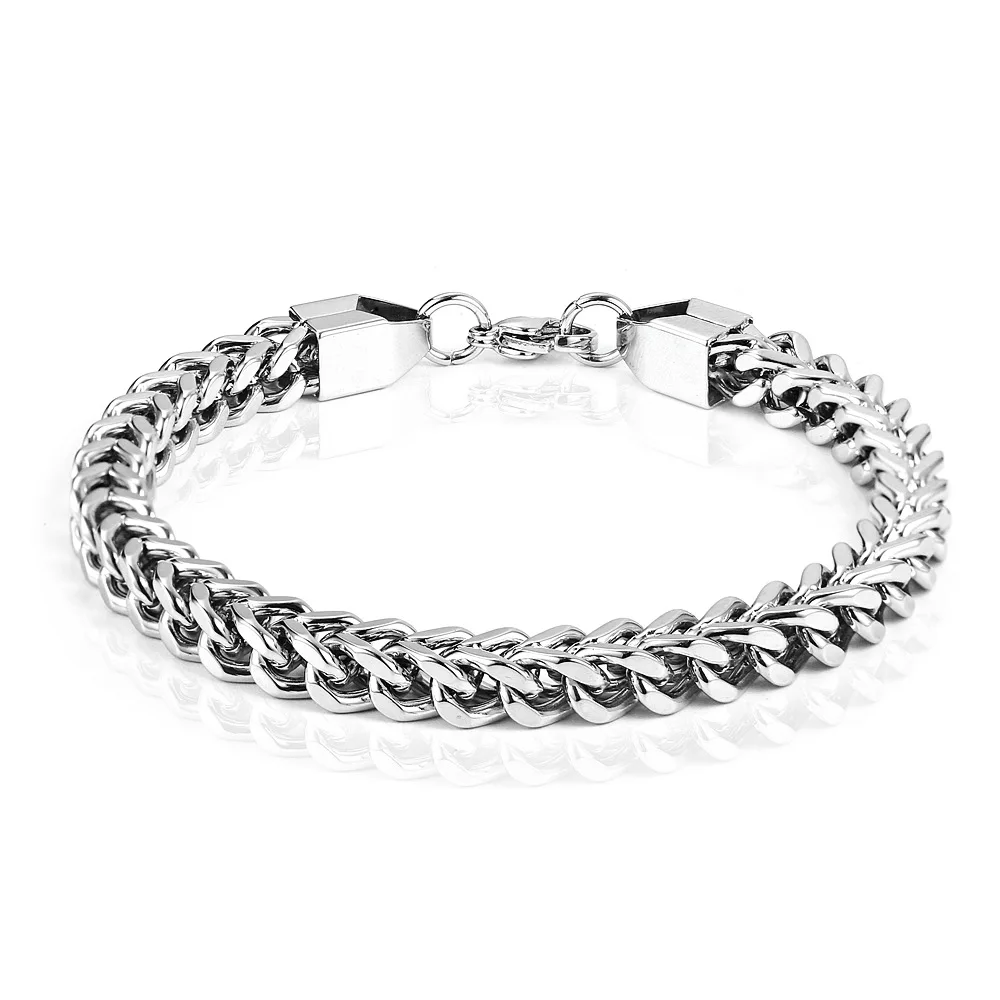 2022 Fashion Vintage Stainless Steel Silver Bracelets For Men Buy Men
