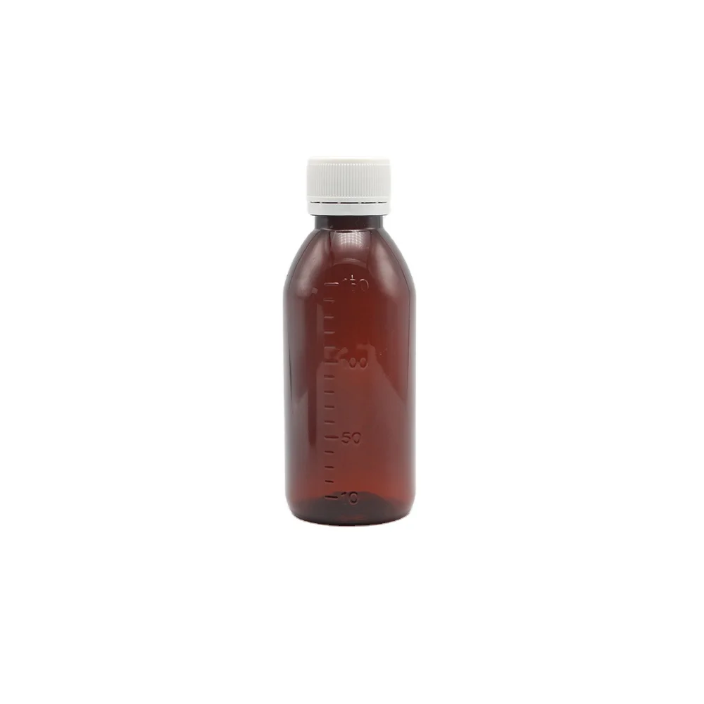 Cough Syrup Bottle Maple Plastic Ml Pet Amber Screen Printing