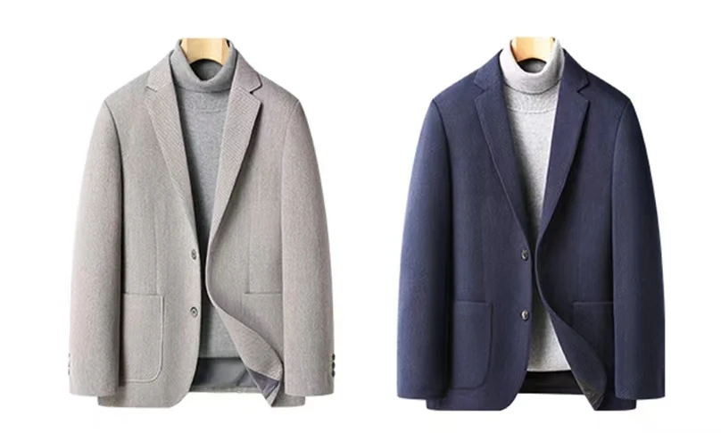 Casual Blazers Men Cashmere Coat British Stylish Vintage Male Business Jacket Handsome Trend Wool Overcoat_voghion.com