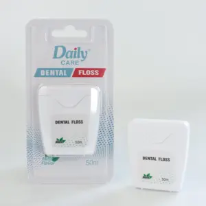 Daily Care Best Selling 1260D Expanding Nylon Flosser Wax Mint Private Label Dental Flosser 50M for Adult Mouth Care