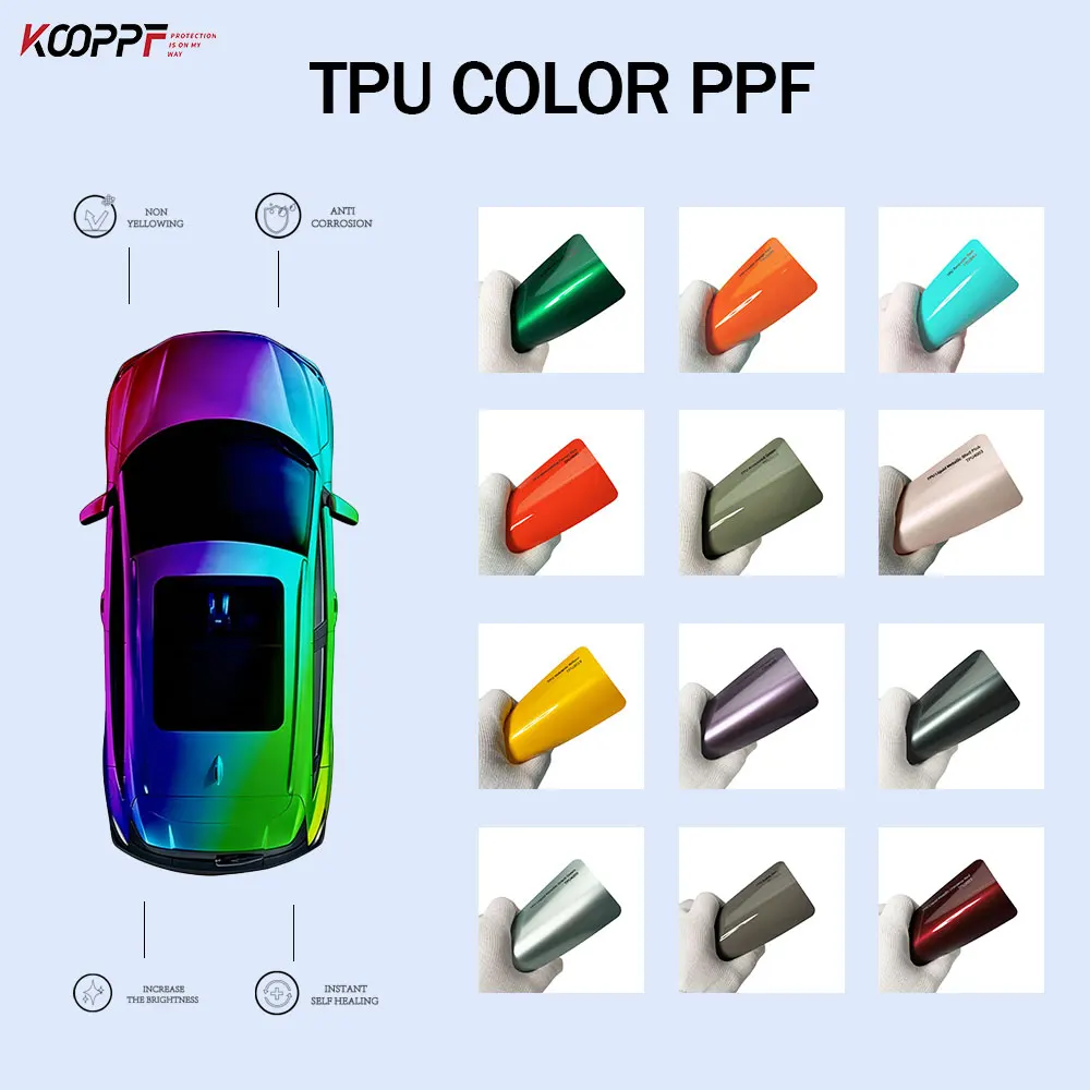 Kooppf TPU Color PPF Paint Protective Film Self-Adhesive Decoration Roll Film Vehicle Auto Sticker