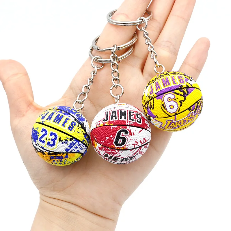 Usine NBA Team Laker Joueur Kobe James Curry Porte-clés Porte-clés  Pendentif Charme Petit Mini Basketball Porte-clés| Alibaba.com