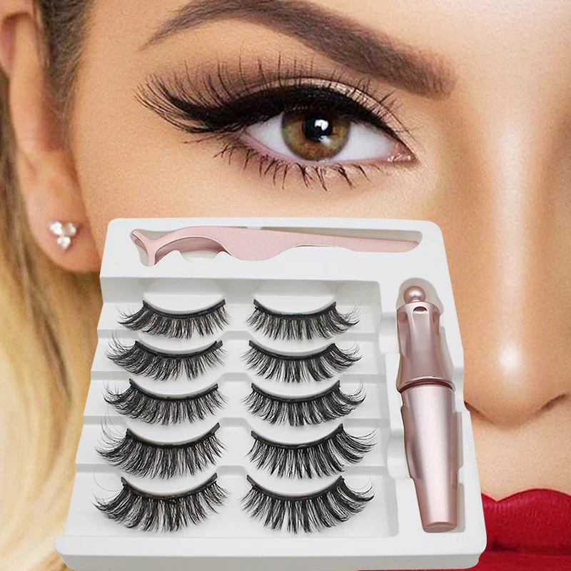 High Precision Natural Synthetic Fiber False Eyelashes Best Magnetic ...