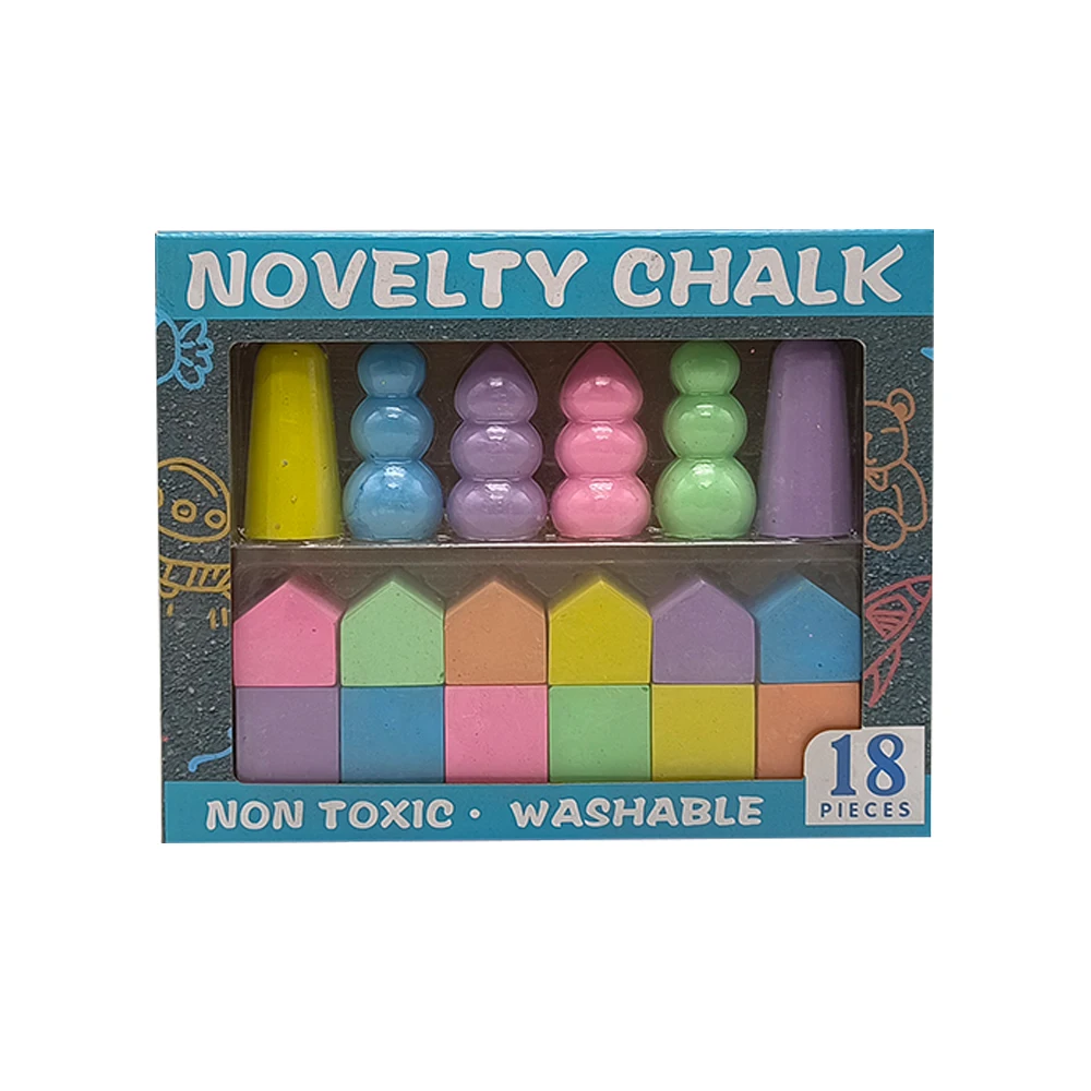 Elsas моющийся Радужный Рог единорога, объемный Мел для тротуара, набор нетоксичный Мел без пыли для улицы