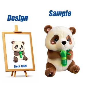 Shengye BSCI CPC ASTM Factory Wholesale 10 15 20 25 30 cm Girl Boy Stuffed Animal Toy Custom Cartoon Image Soft Panda Plush Toys