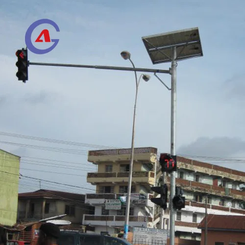 Outdoor Semaforo LED Traffic Control Solution Cloudy Days Continuously Working Solar Wireless Traffic Light System