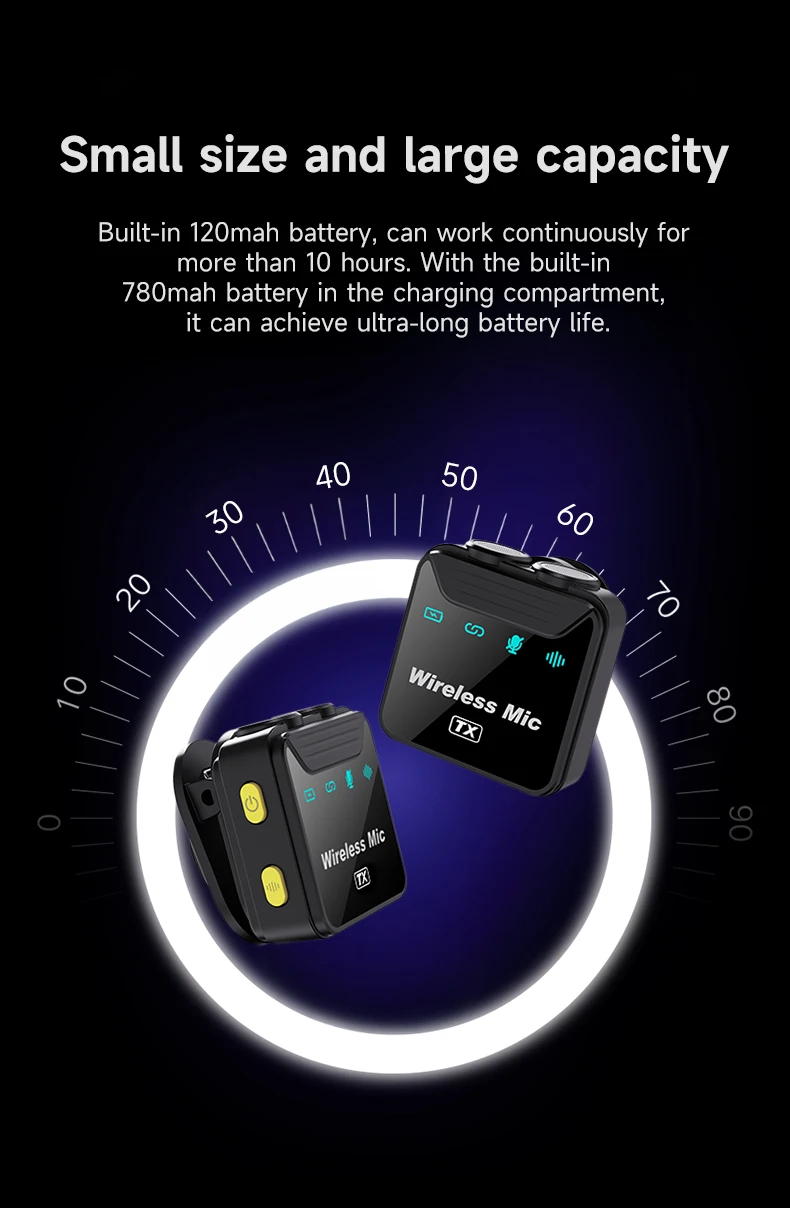 Original SX23 Lavalier Wireless Microphone Interview Collar Clip Dual Lapel Microphone Video Camera Live Streaming Microphone