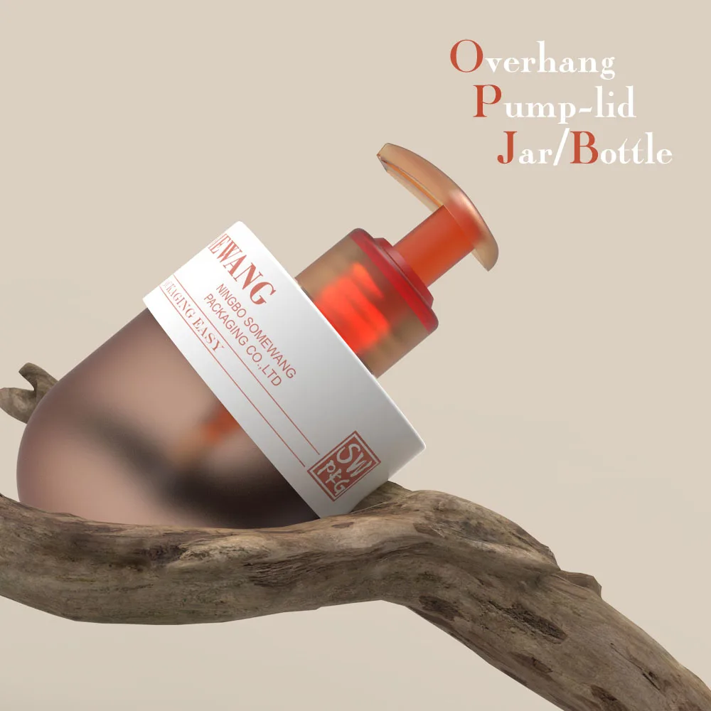 Somewang NEW Design Jar Bottle Cosmetic Skin Care Cartons Amber PET Customized Logo Face Cream Jars Eco Friendly Cosmetic Jars