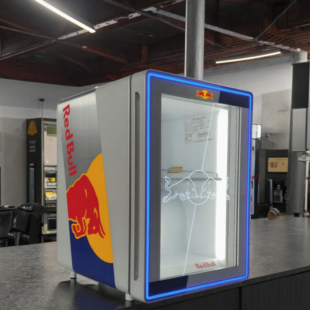 冷蔵庫・冷凍庫 Red Bull Mini Fridge Cooler For Drinks Red Bull Mini Fridge NEW! For Cold Drinks 220V-240V Home
