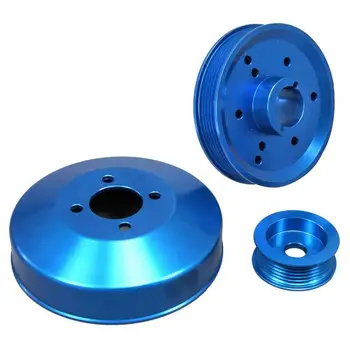 Blue Anodized aluminum CNC machined Racing Underdrive Aluminum Pulley