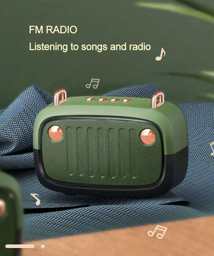 FM radio TF card bluetooth speaker portable wireless mini subwoofer handsfree call - ANKUX.COM