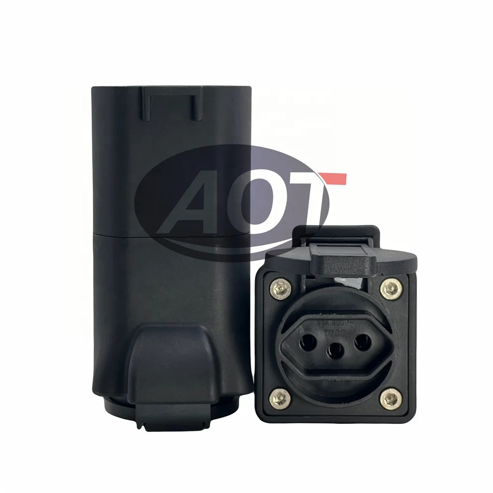 AOTAI V2L Ontlading Type 2 Adapter naar Brazilië stopcontact (3.6 kW) voor MG/Hyundai/Kia/BYD/Genesis