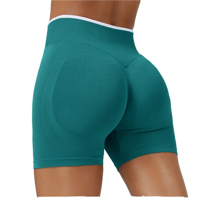 Better Wholesale Women's Gym Workout Athletic Yoga Shorts High Waist Contour Scrunch XL Size Breathable Comfortable Solid Print