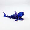 15cm red and blue bone shark