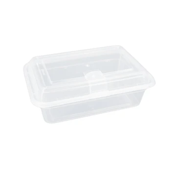 Disposable plastic Food Container plastic lunch box with snap-on Ventilated Takeaway Packing Box Thickened Lunch Box with Lid