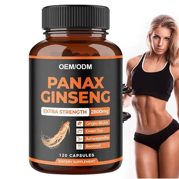 Potent Herbal 100% Natural Immune Booster Supplement Improve Energy Pills Panax Ginseng Capsules