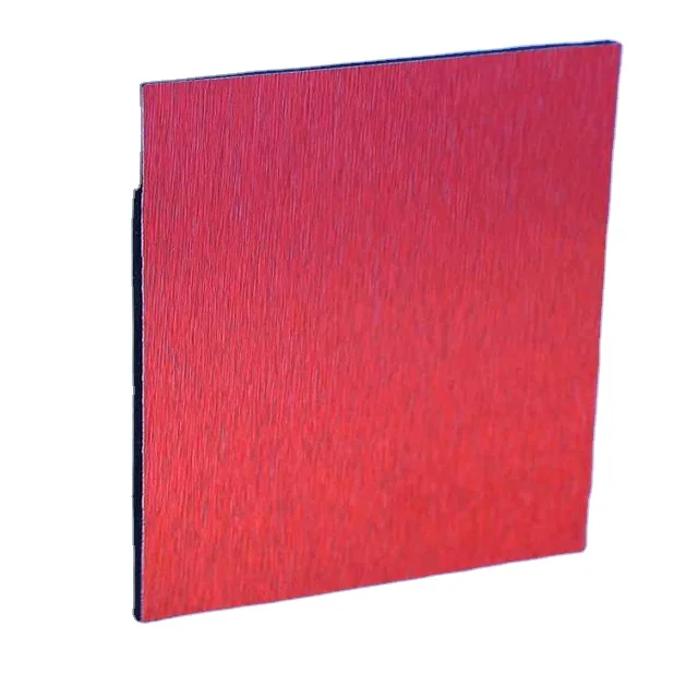 Acp 3 / 4mm Acp Levha Üreticileri Duvar Kaplama Dış Mekan Acm Alucobond İnşaat İçin Kırmızı Alüminyum Kompozit Panel