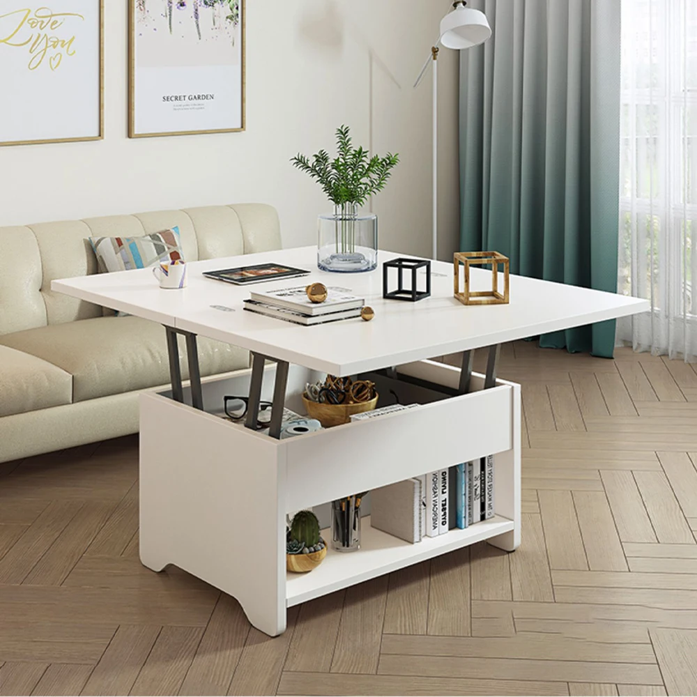 Converting Coffee to Dining Table Multifunctional Lift Top Center Table Living Room Centre Furniture