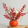 Persimmon Jar Flower Arrangement Lucky Cat