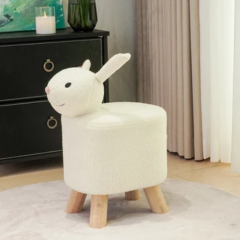 Modern Style Foot Stool Animal Shape Pouf Stool Living Room Ottoman Children Footstool for Baby