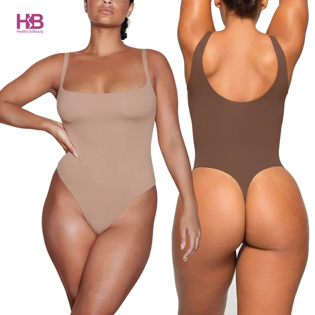 Low Back Thong Base Layer Everyday Bodysuits Fits Everybody Square Neck Bodysuit