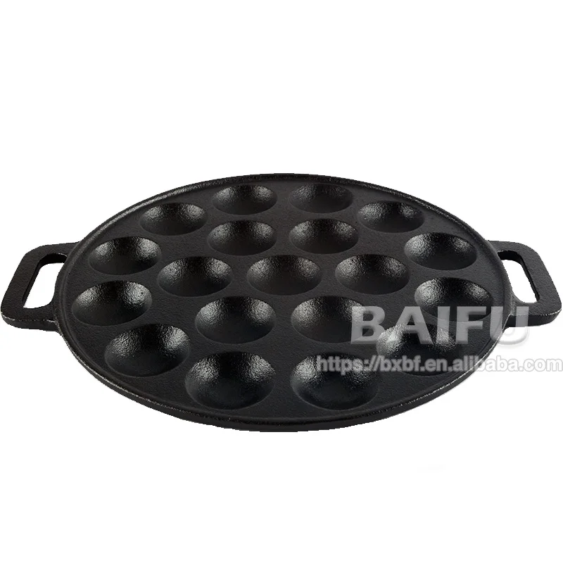 Shop Pre-Seasoned Cast Iron Poffertjespan Dutch Mini Pancake Pans
