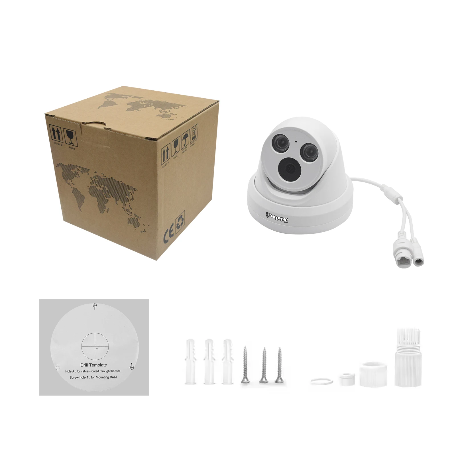 JideTech 4MP IP Camera Dome POE Outdoor Full Color Night Vision   CCTV Security Surveillance Camera
