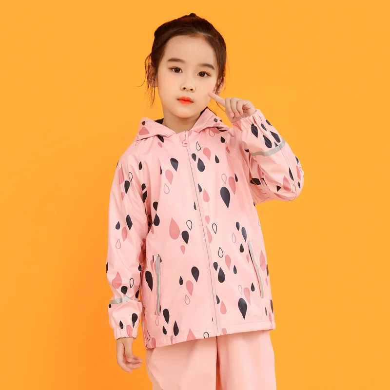 Veste de pluie en PU pour enfants Poncho imperméable pour enfants