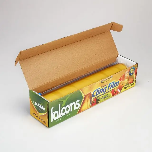 CLING FILM FOOD GRADE PVC TRANSPARENT SAFETY FOOD WRAP  CUSTOMIZED SIZE LOGO BOX PACKING EASY PACKING FAST JUMBO