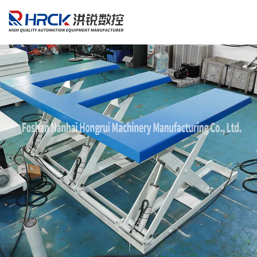 Hongrui High-quality 3000kg E Type Lifting Table Used for Tray Lift for Woodworking Industry Manual Coontrol Workshop Operation