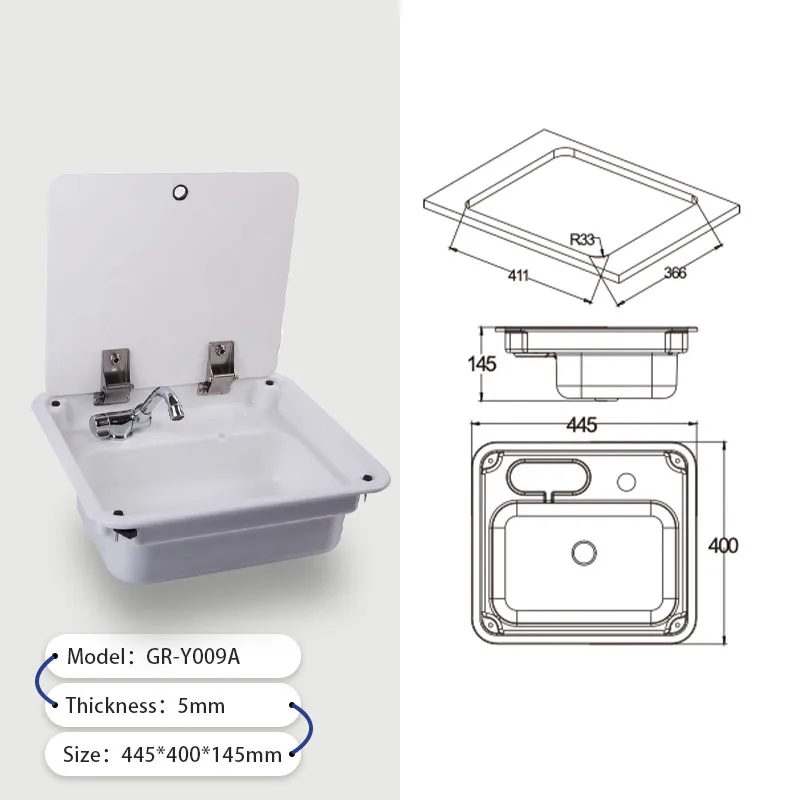 Wamovo Lavabo Angolare Piccolo 44 X 44 X 16 Cm, In Plastica Bianca Wamovo Lavabo Angolare Piccolo 44 X 44 X 16 Cm, In Plastica Bianca