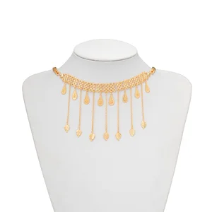 Arabic Jewelry 18k Gold Plated Wedding Jewelry a Collarbone Necklace for 2026