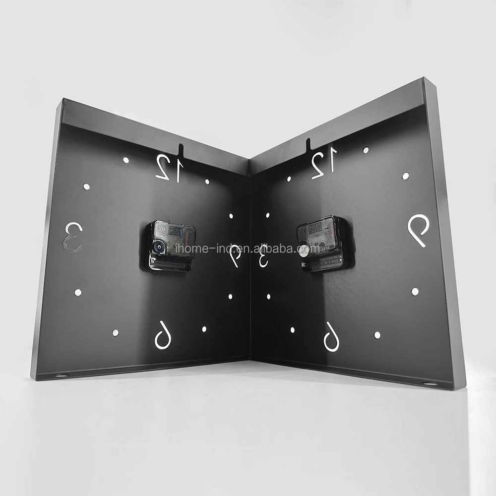 Creative Modern Design Corner Clock Double Face Wall Clock