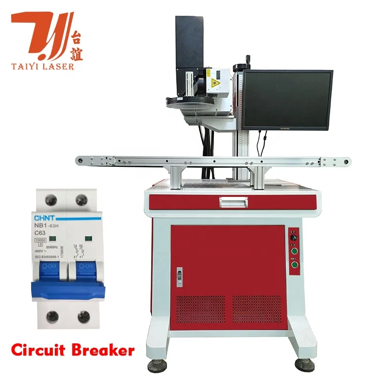 Digital Timer Circuit Breaker ABS PC Camera Automatic Positioning Visual UV Laser Marking Machine