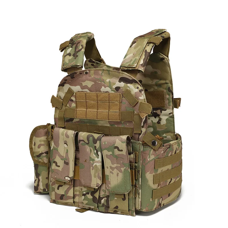 Outdoor camping hunting men's tactical vest combat vest security molle chest vest manufacture