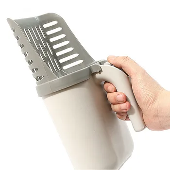Cat Litter Scooper With Holder, Cat Litter Shovel With Waste Can and Refill BagsLarge Capacity Cat Scooper Portable Shovel