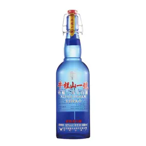 Niu Lanshan No.1 Pure Grain Baijiu T0 Grade 42-degree Beijing Blue Bottle 500ml*8 Bottles in a Case Shelf Life 9999 Days