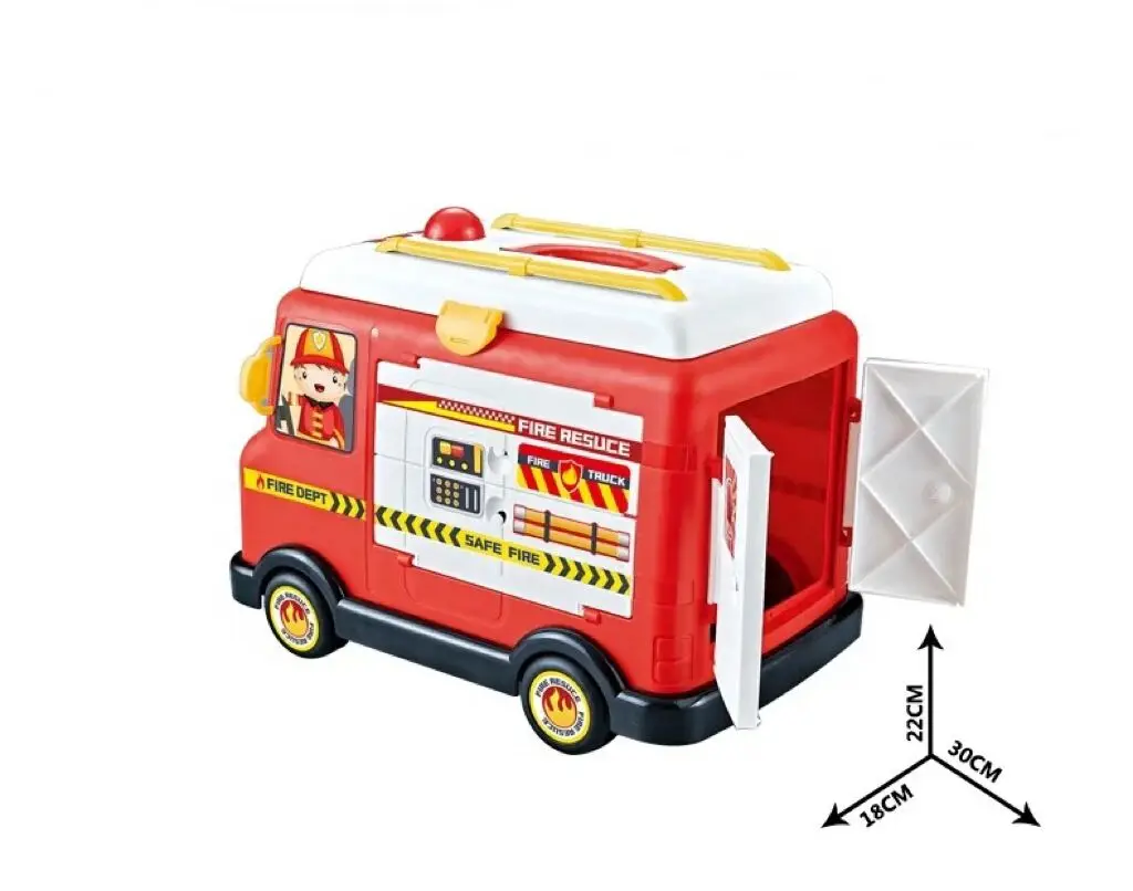 Игрушечная детская игра с персонажем пожарного отверткой набор 22 шт. легкой музыкой пожарная машина игрушечная машинка