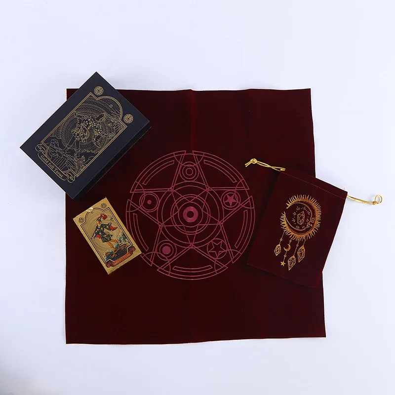 Заводские карты Таро, индивидуальная печать, дешевые карты Таро, Высококачественная игра гадания 12x7, золотой фольгированный Таро
