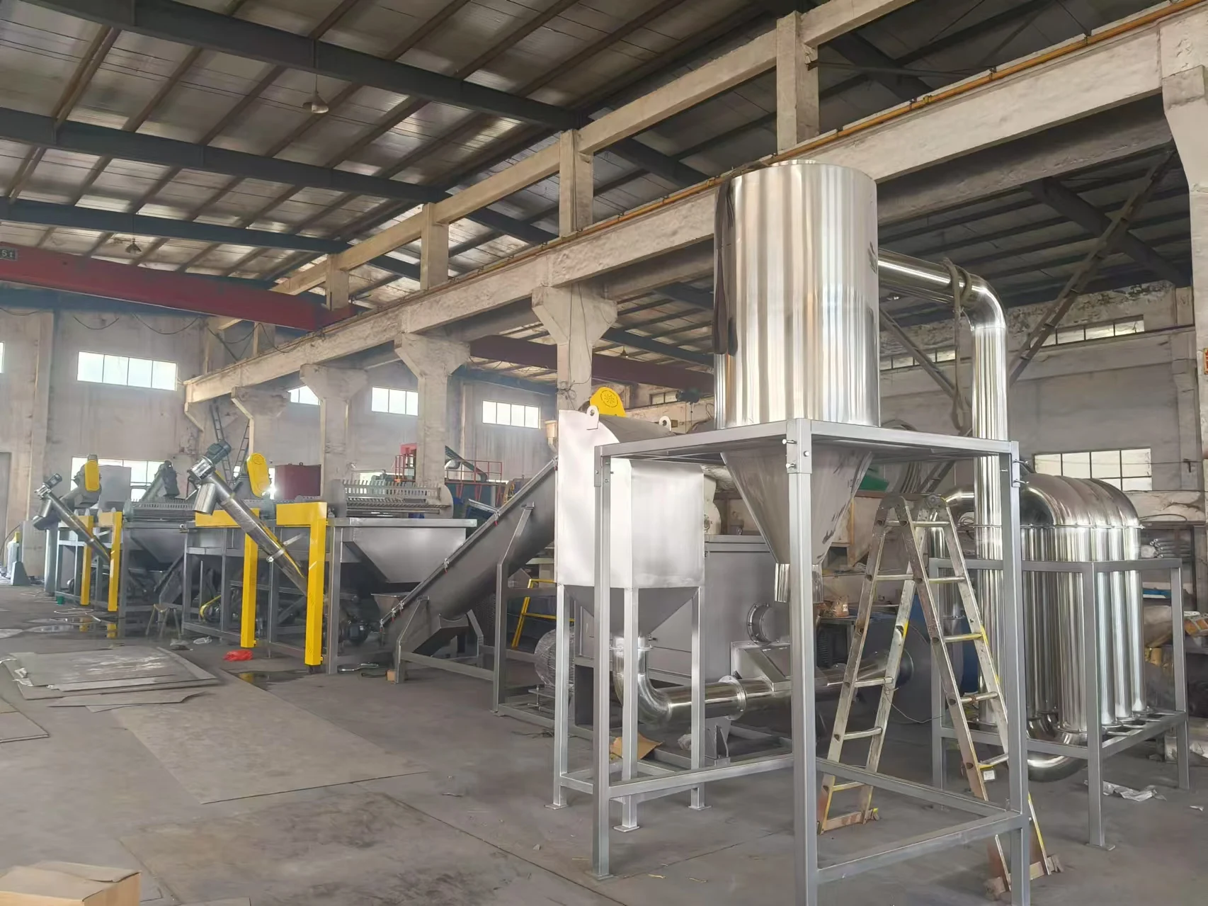 Fosita Automatic LDPE Plastic Film Recycling Machine Big PE Film Liner with Dewatering Equipment and Core Motor Component