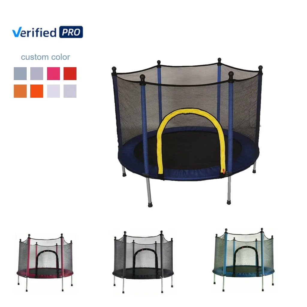 55-Inch Unisex Indoor/Outdoor Fitness Trampoline for Children Mini Round Spring Kids Trampoline with PVC & Steel for Home Use