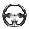 cyan stitching+carbon fiber+perforated leather
