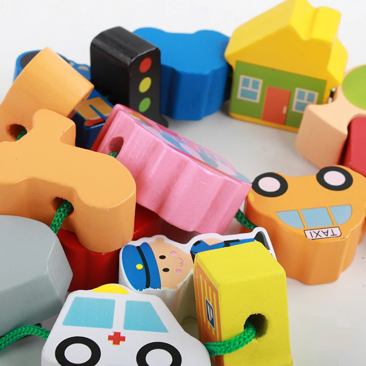 KABI Wood Lacing Beads Eco-Friendly Educational Toys